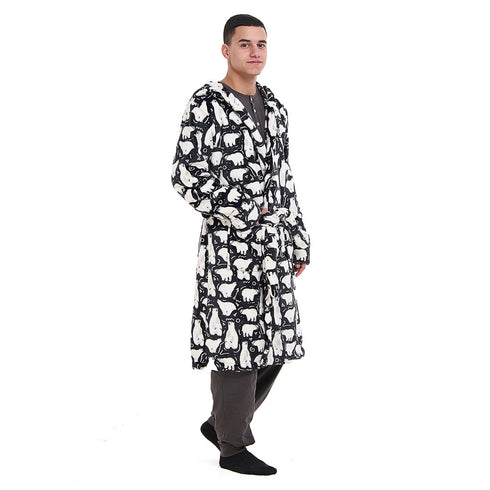 Snuggs Blanket Robe Black Polar Bear